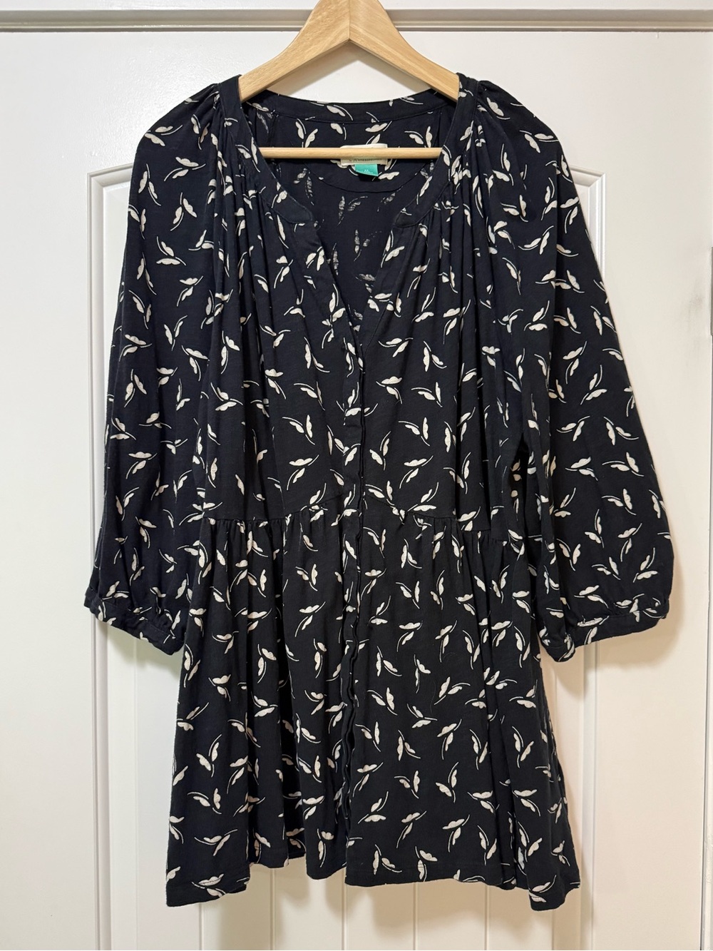 Maeve Black Floral Tiered Women’s Knit Top 2X - Picture 1 of 7